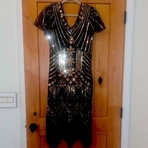 Amazon- Beaded flapper costume dress.